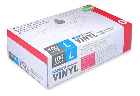 Gants en Vinyle Transparent - Boîte de 100